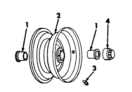 Front Wheels Diagram and Parts List for CADET85 (87-0340027U-0340031U-0340034U)(1975 & Since) Cub Cadet Lawn Tractor